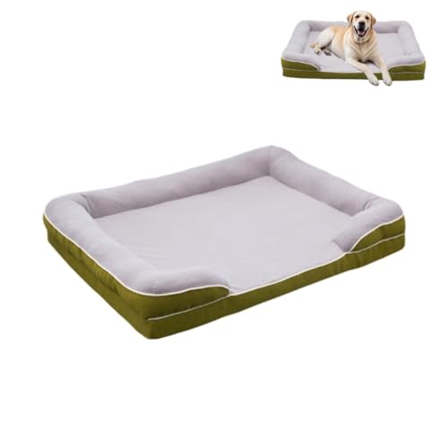KEDAOLA Großes Hundebett, Wabenschaum-Sofa, Couch, Haustierbett mit abnehmbarem, waschbarem Bezug für kleine, mittelgroße Hunde und Katzen (grün, 80 x 55 cm) von KEDAOLA