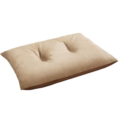 KEDAOLA Großes Hundebett, flauschig, wasserdicht, Haustier-Katzenbett, Kissen für kleine, mittelgroße und große Hunde und Katzen (braun, 55 x 40 x 6 cm) von KEDAOLA