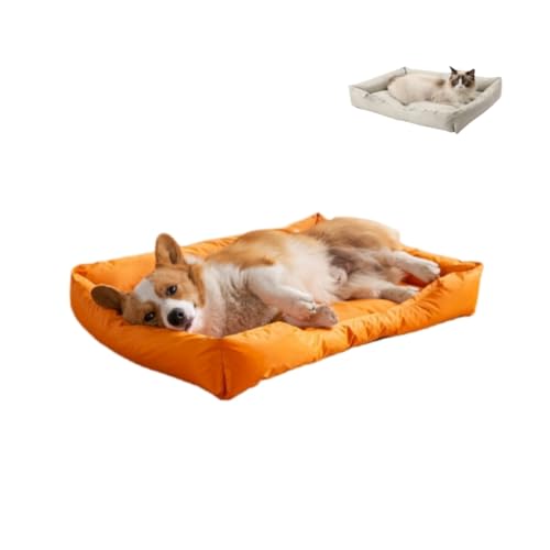 KEDAOLA Großes Hundebett, wasserdichte, weiche Hundehütten-Pads, rutschfestes Hundebett, kühles Gefühl, Haustiermatte für kleine, mittelgroße und große Hunde und Katzen (Orange, 55 x 75 x 12 cm) KEDAOLA Großes Hundebett, wasserdichte, weiche Hundehütten-Pads, rutschfestes Hundebett, kühles Gefühl, Haustiermatte für kleine, mittelgroße und große Hunde und Katzen (Orange, 55 x 75 x 12 cm) von KEDAOLA