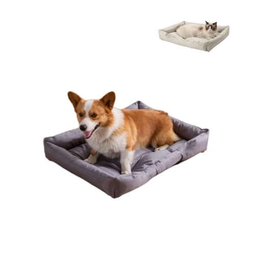 KEDAOLA Großes Hundebett, wasserdichte, weiche Hundehütten-Pads, rutschfestes Hundebett, kühles Gefühl, Haustiermatte für kleine, mittelgroße und große Hunde und Katzen (grau, 75 x 100 x 15 cm) KEDAOLA Großes Hundebett, wasserdichte, weiche Hundehütten-Pads, rutschfestes Hundebett, kühles Gefühl, Haustiermatte für kleine, mittelgroße und große Hunde und Katzen (grau, 75 x 100 x 15 cm) von KEDAOLA