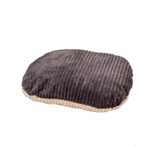 KEDAOLA Hundebett, flauschig, bequem, wendbar, Haustier-Katzenbett, Kissen mit abnehmbarem Bezug, für kleine, mittelgroße Hunde und Katzen (cremefarben + dunkelgrau) von KEDAOLA