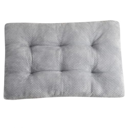 KEDAOLA Hundebett, flauschige, bequeme Kistenunterlage, Haustier-/Katzenbett-Kissen, Matratze mit rutschfester Unterseite, für kleine, mittelgroße Hunde und Katzen, Hellgrau, 55 x 40 x 6 cm von KEDAOLA