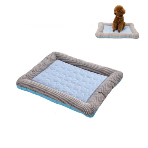 KEDAOLA Hundekühlmatte, Sommerkühlmatte, selbstkühlende Hundematte, rutschfeste Hundematte für Zuhause, unterwegs oder im Auto (blau,55 x 45 cm) von KEDAOLA