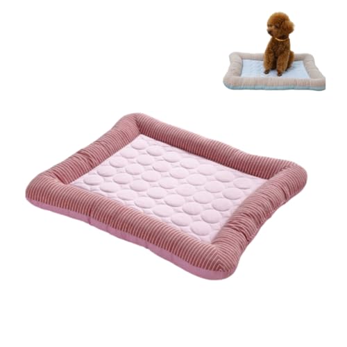 KEDAOLA Hundekühlmatte, Sommerkühlmatte, selbstkühlende Hundematte, rutschfeste Hundematte für Zuhause, unterwegs oder im Auto (rosa,76 x 58 cm) von KEDAOLA