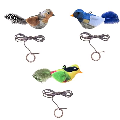 KEDAOLA Interaktives Katzenspielzeug, simuliertes Zwitschern, Katzenminze, hängend, elastisch, 3 Stück KEDAOLA Interaktives Katzenspielzeug, simuliertes Zwitschern, Katzenminze, hängend, elastisch, 3 Stück von KEDAOLA