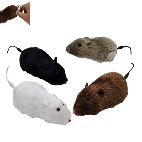 KEDAOLA Katzen-Maus-Spielzeug, aufziehbare Mäuse, bewegliche Katzen, Spielzeug mit Schwanz, interaktives Mäuse, Kätzchen-Spielzeug für kleine, mittelgroße Katzen, 4 Stück KEDAOLA Katzen-Maus-Spielzeug, aufziehbare Mäuse, bewegliche Katzen, Spielzeug mit Schwanz, interaktives Mäuse, Kätzchen-Spielzeug für kleine, mittelgroße Katzen, 4 Stück von KEDAOLA