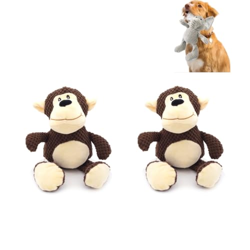 KEDAOLA Plüsch-Hundespielzeug, Elefanten-Hasen-Gorillas, quietschendes Haustierspielzeug, beruhigendes interaktives Katzenspielzeug für Katzen, Welpen, kleine Hunde (2 Gorilla) von KEDAOLA