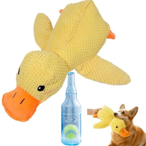 KEDAOLA Quietschendes Hundespielzeug aus Plüsch, unzerstörbares Hundespielzeug mit Tennisball, weiches Welpenspielzeug, langlebige Langeweile für kleine, mittelgroße und große Welpen, 2 Stück von KEDAOLA