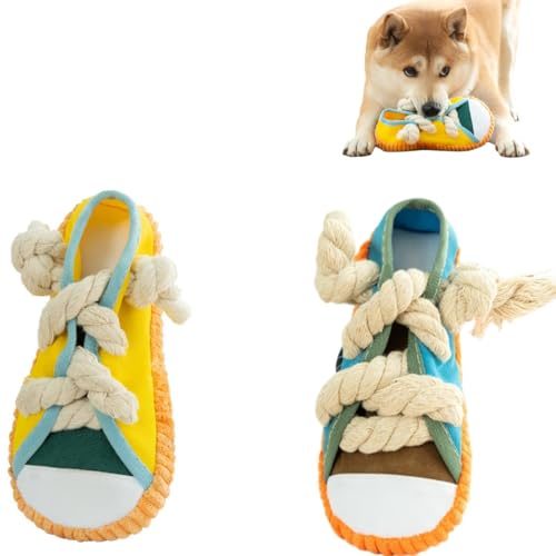 KEDAOLA Quietschendes Kauspielzeug für Hunde, lustige Schuhe, Sound, interaktives Kauspielzeug für Hunde, Schuhe zum Trainieren der Kaufähigkeit für interaktives Zahnseilspielzeug für kleine Haustiere von KEDAOLA