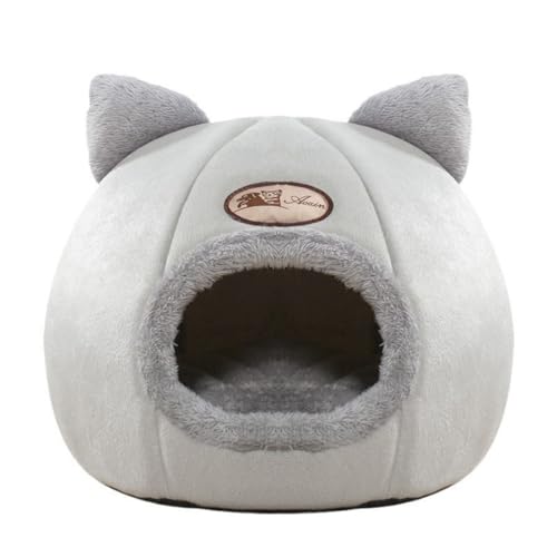 Katzenbetten für Indoor-Katzen, bequemes Schlafhöhlenhaus, Zelt-Katzenhöhle, weiches warmes Haustierhaus Welpenhöhle, halbgeschlossenes Nest für Kätzchen kleiner Hund (36 x 36 x 36 cm) von KEDAOLA