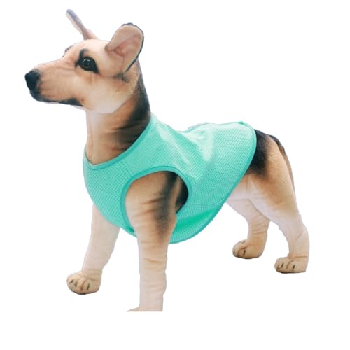 Kühlweste für Hunde, atmungsaktives Netzgewebe, kühlt und bequem bei heißem Wetter für kleine, mittelgroße und große Hunde (Grasgrün, M) von KEDAOLA