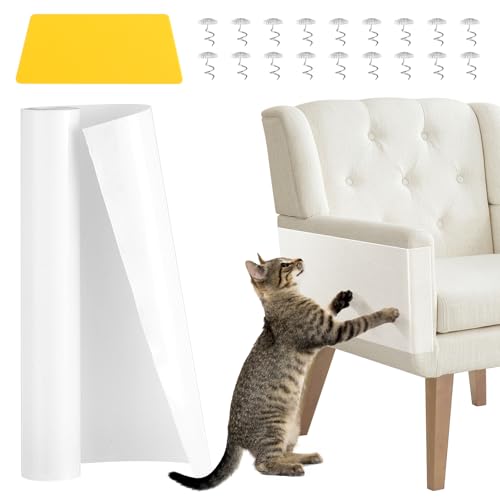 KEESIN Anti Kratz Folie für Katzen, Kratzschutz Sofa Katze, Kratzfolie Katzen Selbstklebend, 0.3x3m PVC-Sofa-Schutz mit Schrauben und Abstreifer, Katzenzubehör für Sofas, Türen, Wände KEESIN Anti Kratz Folie für Katzen, Kratzschutz Sofa Katze, Kratzfolie Katzen Selbstklebend, 0.3x3m PVC-Sofa-Schutz mit Schrauben und Abstreifer, Katzenzubehör für Sofas, Türen, Wände von KEESIN