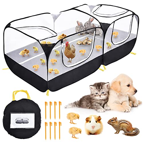 KEESIN Laufgitter für kleine Tiere mit Abnehmbarer Unterseite, atmungsaktiv, transparent, Netzwände, faltbar, Haustiergehege, Reptilien, Käfig für Welpen, Kätzchen, Kaninchen, Huhn KEESIN Laufgitter für kleine Tiere mit Abnehmbarer Unterseite, atmungsaktiv, transparent, Netzwände, faltbar, Haustiergehege, Reptilien, Käfig für Welpen, Kätzchen, Kaninchen, Huhn von KEESIN