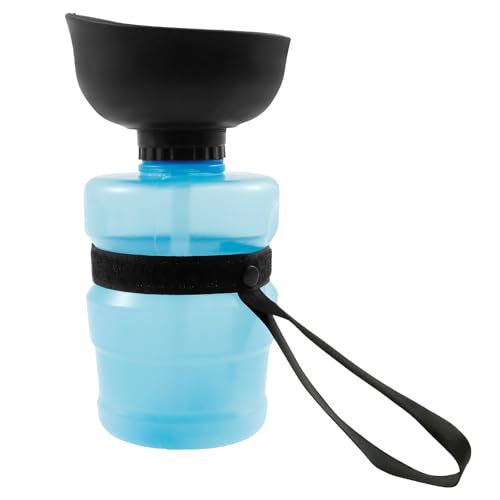 Hundetrinkflasche für Unterwegs 520ml Trinkflasche Hunde für Unterwegs Faltbare Auslaufsicher Hunde Wasserspender Wasserflasche Hund Auslaufsicher für Outdoor-Reisen Camping Wandern (Blau, 520ml) von KEGAJEGA
