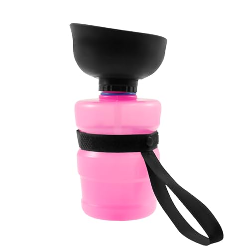 Hundetrinkflasche für Unterwegs 520ml Trinkflasche Hunde für Unterwegs Faltbare Auslaufsicher Hunde Wasserspender Wasserflasche Hund Auslaufsicher für Outdoor-Reisen Camping Wandern (Rot, 520ml) von KEGAJEGA