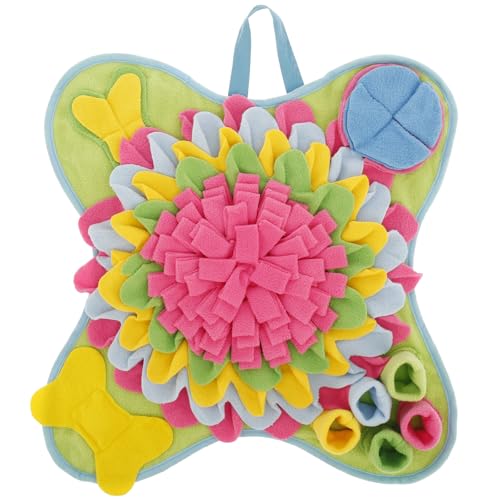 Schnüffelteppich Hund 50x50cm Schnüffelmatte Filztuch rutschfest Interaktive Schnüffelteppich für Hunde Schnüffelmatte Hund für die meisten Kleinen MittelgroßenHunde (Rosa, A) von KEGAJEGA