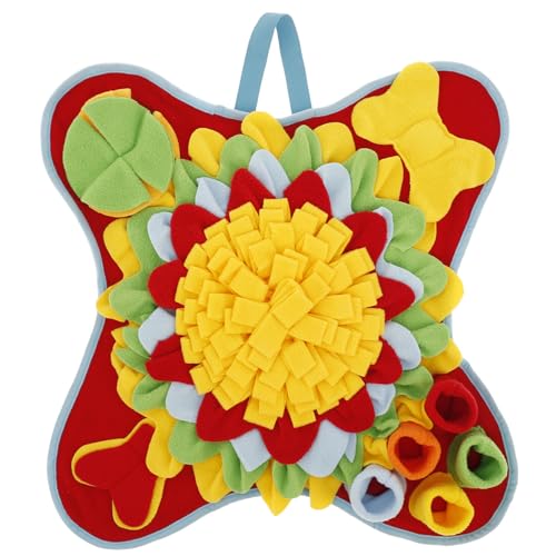 Schnüffelteppich Hund 50x50cm Schnüffelmatte Filztuch rutschfest Schnüffelteppich für Hunde Schnüffelmatte Hund für die meisten Kleinen Mittelgroßen Großen Hunde von KEGAJEGA