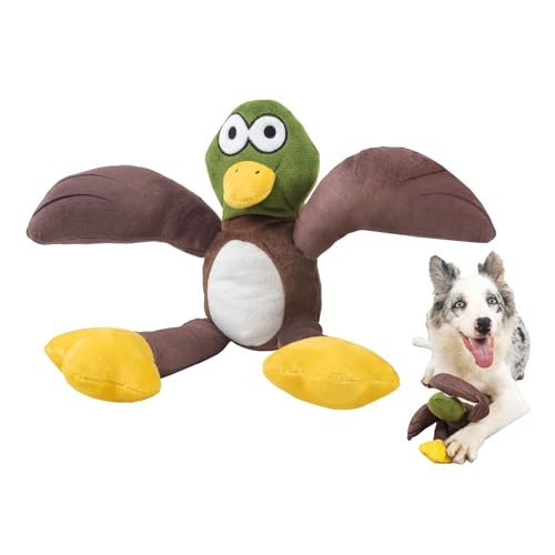 KEITTPEET Quietschendes Hundespielzeug, Ente mit weichem Stoff und langlebigem, robustem Hundespielzeug für aggressive Kauer, Welpenspielzeug für kleine, mittelgroße und große Hunde, Indoor-Spielen KEITTPEET Quietschendes Hundespielzeug, Ente mit weichem Stoff und langlebigem, robustem Hundespielzeug für aggressive Kauer, Welpenspielzeug für kleine, mittelgroße und große Hunde, Indoor-Spielen von KEITTPEET