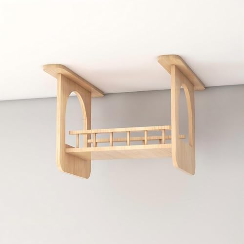KEJIAWU Katzen-Wandregale, Set Wandmontierter Katzenmöbel, Katzenbett mit Sitzstange for Indoor-Katzen mit Wandmontiertem Condos-Haus(1PCS-F) von KEJIAWU