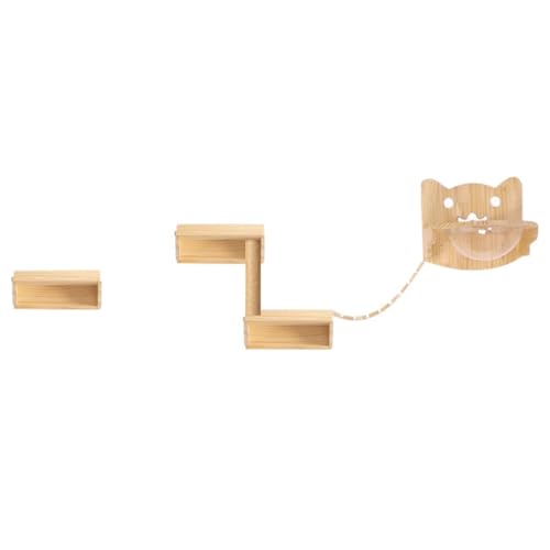 KEJIAWU Katzen-Wandregale aus Holz for große Katzen, Transparente Betten zum Schlafen und Ausruhen(6PCS) von KEJIAWU