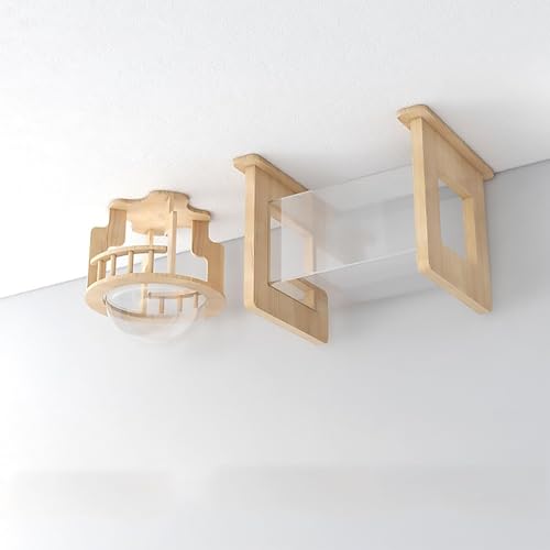 KEJIAWU Wandmontierte Katzenmöbel mit Haus, Leiter, Stufen und Raumkapsel - DIY-Kletterregal-Spielplatz-Set, Wandaufbewahrung for Katzen(2PCS-B) von KEJIAWU