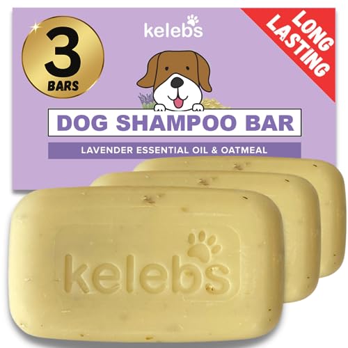 KELEBS Hundeshampoo Sensitiv | Fellpflege Hund | hundeshampoo welpen | Beruhigende natürliche Hunde Shampoo Seifenstücke | mit Lavendel Öl & Haferflocken | Vegan | 3er Pack (Lavender) KELEBS Hundeshampoo Sensitiv | Fellpflege Hund | hundeshampoo welpen | Beruhigende natürliche Hunde Shampoo Seifenstücke | mit Lavendel Öl & Haferflocken | Vegan | 3er Pack (Lavender) von KELEBS