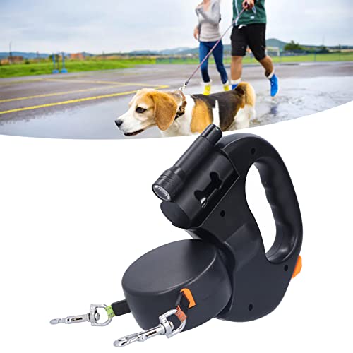Einziehbare Hundeleine, Doppelkopf, Abschließbar, Ausziehbare Haustierleine mit Taschenlampe und Beutelspender, Reflektierendes Nylonband-Design, Gassi-Hundeleine für Hunde und Einziehbare Hundeleine, Doppelkopf, Abschließbar, Ausziehbare Haustierleine mit Taschenlampe und Beutelspender, Reflektierendes Nylonband-Design, Gassi-Hundeleine für Hunde und von KENANLAN