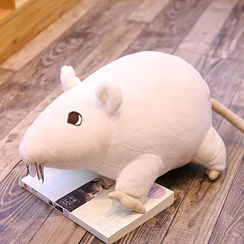 KENANLAN 20 cm Simulation Mausplüschpuppe, Weich Gefüllte Ratte Plüschspielzeug mit Guter Elastizität, Realistischer und Niedlicher Mausform, Minigröße für Kissen, Anhänger, (Weiß) von KENANLAN