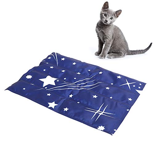 KENANLAN Cool Pet Pad, Hundekühlmatte, Modische Gel Sommer Kühltierkühlungsmatte Eisblockkissen für Kleine Große Hunde Katzen (S Voller Sterne) von KENANLAN