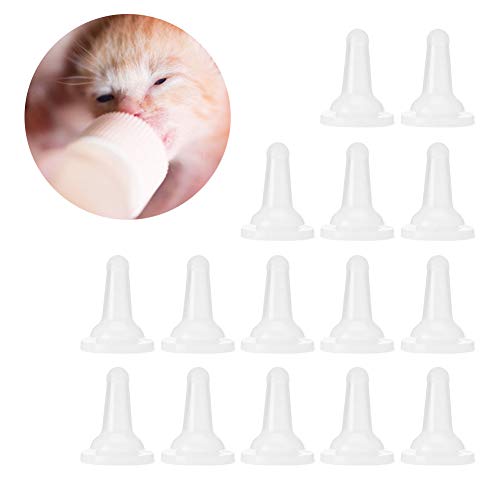 KENANLAN Flaschensauger für Welpen, 15 Stück Haustier Katze Hund Silikon Sicherheit weiche Krankenschwester Fütterung-Flasche Feeder Nippel Accessoire von KENANLAN