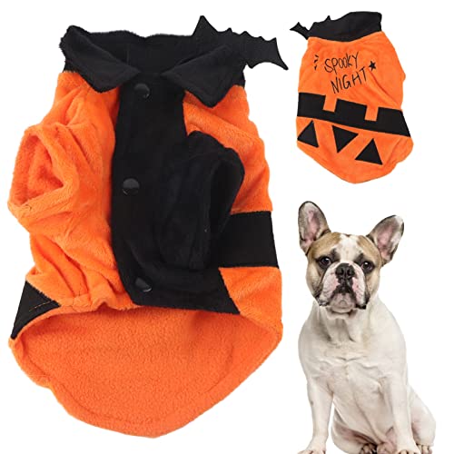 KENANLAN Halloween -Haustierkostüm Waschbarer Polyester -Haustierkostüm mit Fledermausmuster für Halloween -Partys (S) von KENANLAN