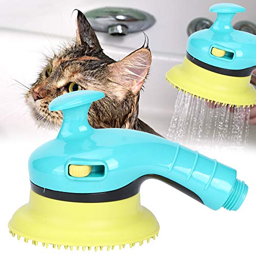 KENANLAN Haustier Duschdüse, Haustier-unabhängiger Schalter Badedüse Massage Duschkopf Reinigungszubehör für Katzen und Hunde von KENANLAN