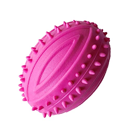 KENANLAN Kauen Reinigungshund Rugby Ball Spielzeug, Bissbeständige Zähne Mahlen TPR Interaktives Kauspielzeug für Kleine Hunde Welpen mit Gesundheitsversorgung, um Schäden an Möbeln zu von KENANLAN