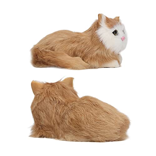 KENANLAN Lifelike Simulation Katzenplüschspielzeug, Weicher Süßes Flauschiges Schreibtischregal Dekoration, Lebendiger Heimatbegleiter für Katzenliebhaber KENANLAN Lifelike Simulation Katzenplüschspielzeug, Weicher Süßes Flauschiges Schreibtischregal Dekoration, Lebendiger Heimatbegleiter für Katzenliebhaber von KENANLAN
