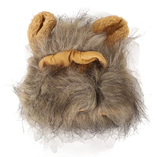 KENANLAN Nette Mähne -Katzenperücke, Entzückend, König der Jungle Cat Mane Perücke Kostümhut für Katzen und Kleine Hunde mit Plüschohren für Reisen, Rollenspielpartys oder (Gemischte Farben) von KENANLAN