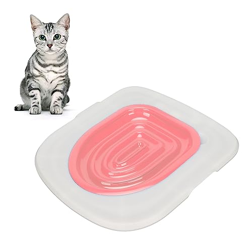 KENANLAN Katzen-Toiletten-Trainingsset, Haustier-Toiletten-Trainer, Wiederverwendbar, Umweltfreundliche Katzen-Toiletten-Pads, Lehren Sie die Katze (pink) von KENANLAN