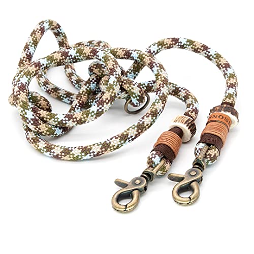 Hundeleine / Führleine aus Tau mit Karabiner & echtem Hirschhorn Ø10mm | 3fach verstellbar | Doppel-Leine | Umhängeleine | robust & wetterfest | Top Handmade-Quality Hundeleine / Führleine aus Tau mit Karabiner & echtem Hirschhorn Ø10mm | 3fach verstellbar | Doppel-Leine | Umhängeleine | robust & wetterfest | Top Handmade-Quality von KENSONS for dogs