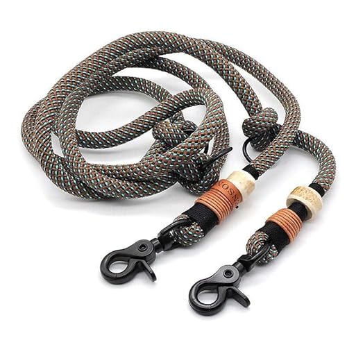 Hundeleine aus Tau | 1 cm dick | Soulful Noir | 2 m / 2,5 m / 3 m verstellbare Führleine, handgefertigtes Design, robust, für kleine & mittelgroße Hunde – schwarz Hundeleine aus Tau | 1 cm dick | Soulful Noir | 2 m / 2,5 m / 3 m verstellbare Führleine, handgefertigtes Design, robust, für kleine & mittelgroße Hunde – schwarz von KENSONS for dogs