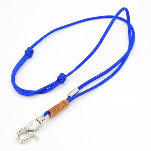 KENSONS for dogs PFEIFENBAND | Blau | verstellbar | Umhängeband mit kleinem Karabiner für Hundepfeife oder Schlüssel | Schlüsselband | Keychain | handgefertigt von KENSONS for dogs