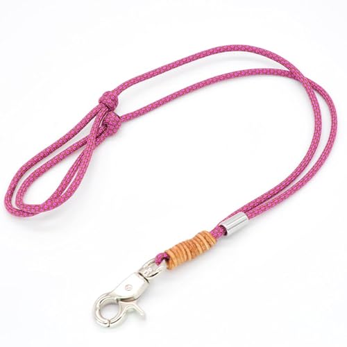 KENSONS for dogs PFEIFENBAND | Braun | verstellbar | Umhängeband mit kleinem Karabiner für Hundepfeife oder Schlüssel | Schlüsselband | Keychain | handgefertigt von KENSONS for dogs