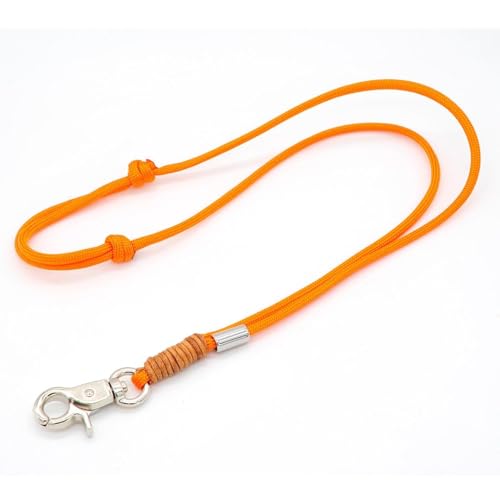 KENSONS for dogs PFEIFENBAND | Orange | verstellbar | Umhängeband mit kleinem Karabiner für Hundepfeife oder Schlüssel | Schlüsselband | Keychain | handgefertigt von KENSONS for dogs