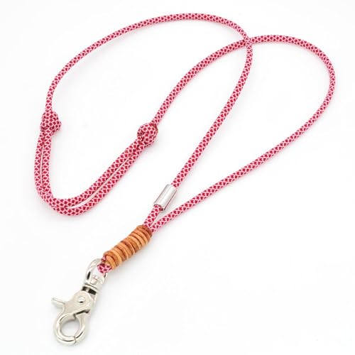 KENSONS for dogs PFEIFENBAND | Rosé-Bordeaux | verstellbar | Umhängeband mit kleinem Karabiner für Hundepfeife oder Schlüssel | Schlüsselband | Keychain | handgefertigt von KENSONS for dogs