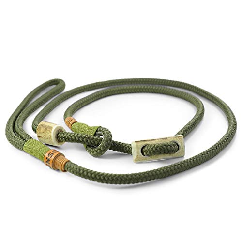 Retrieverleine Elegant | robuste Hundeleine aus Tau mit integrierter Halsung | Ø8mm | Horn-Zugstopp Retrieverleine Elegant | robuste Hundeleine aus Tau mit integrierter Halsung | Ø8mm | Horn-Zugstopp von KENSONS for dogs