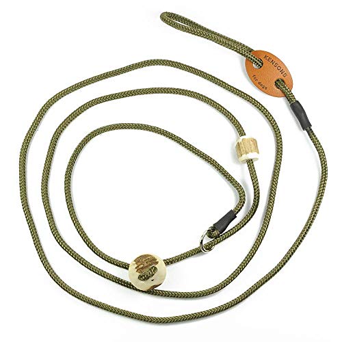 Showleine MIT Stopper/Zugstopp - Oliv-Grün | 4 mm Durchmesser x 160 cm Länge - Sportliche Vorführleine/Ausstellungsleine für Hundeausstellungen Showleine MIT Stopper/Zugstopp - Oliv-Grün | 4 mm Durchmesser x 160 cm Länge - Sportliche Vorführleine/Ausstellungsleine für Hundeausstellungen von KENSONS for dogs