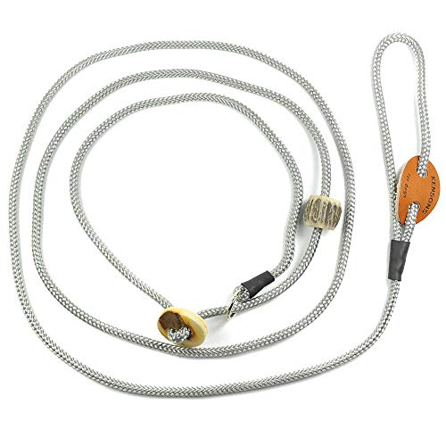 Showleine MIT Stopper/Zugstopp - Grau | 4 mm Durchmesser x 160 cm Länge - Sportliche Vorführleine/Ausstellungsleine für Hundeausstellungen Showleine MIT Stopper/Zugstopp - Grau | 4 mm Durchmesser x 160 cm Länge - Sportliche Vorführleine/Ausstellungsleine für Hundeausstellungen von KENSONS for dogs