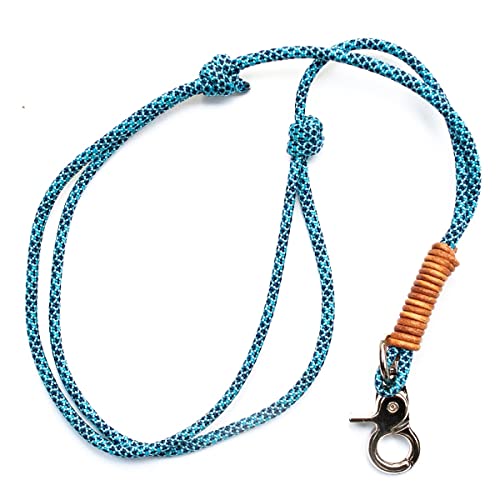 KENSONS for dogs PFEIFENBAND | Blau mit Blau | verstellbar | Umhängeband mit kleinem Karabiner für Hundepfeife oder Schlüssel | Schlüsselband | Keychain | Diverse Designs | handgefertigt von KENSONS for dogs