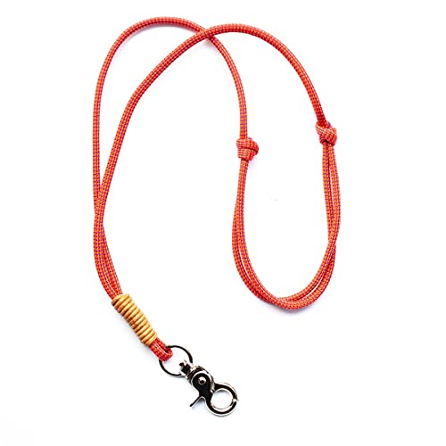 KENSONS for dogs PFEIFENBAND | Rot-Orange-Lila | verstellbar | Umhängeband mit kleinem Karabiner für Hundepfeife oder Schlüssel | Schlüsselband | Keychain | handgefertigt von KENSONS for dogs