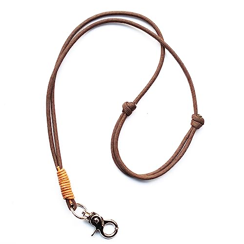 KENSONS for dogs PFEIFENBAND | Braun | verstellbar | Umhängeband mit kleinem Karabiner für Hundepfeife oder Schlüssel | Schlüsselband | Keychain | Diverse Designs | handgefertigt von KENSONS for dogs