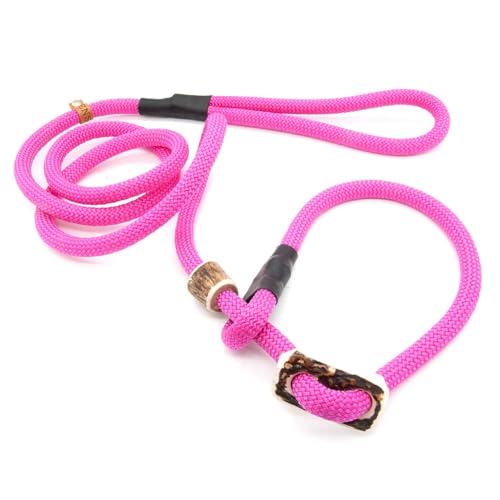 Retrieverleine 10 mm | Magenta | Moxon-Leine mit hochwertigem Horn-Zugstopp | robuste, wetterfeste Hundeleine aus Tau mit integrierter Halsung - 150 cm Retrieverleine 10 mm | Magenta | Moxon-Leine mit hochwertigem Horn-Zugstopp | robuste, wetterfeste Hundeleine aus Tau mit integrierter Halsung - 150 cm von KENSONS for dogs