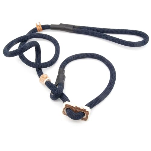 Retrieverleine 10 mm | Midnight | Moxon-Leine mit hochwertigem Horn-Zugstopp | robuste, wetterfeste Hundeleine aus Tau mit integrierter Halsung - 130 cm Retrieverleine 10 mm | Midnight | Moxon-Leine mit hochwertigem Horn-Zugstopp | robuste, wetterfeste Hundeleine aus Tau mit integrierter Halsung - 130 cm von KENSONS for dogs